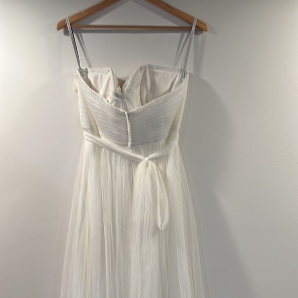 Jenny Yoo NWOT sz 16 tulle wedding or formal dress never worn gorgeous strapless - Picture 4 of 6